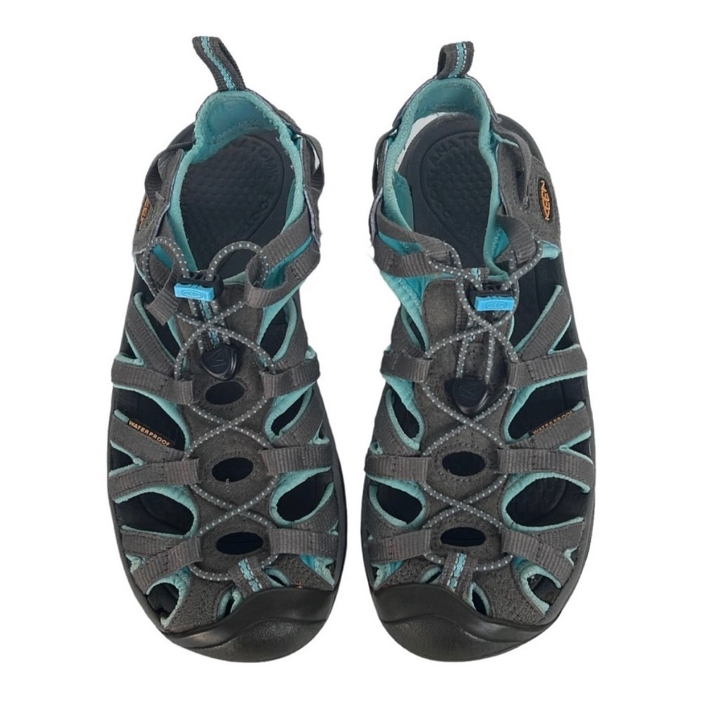 - Keen Whisper Sport Waterproof Walking Sandals Gray & Teal